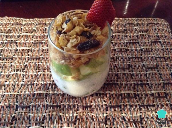 Receta de Parfait de frutas y cereal