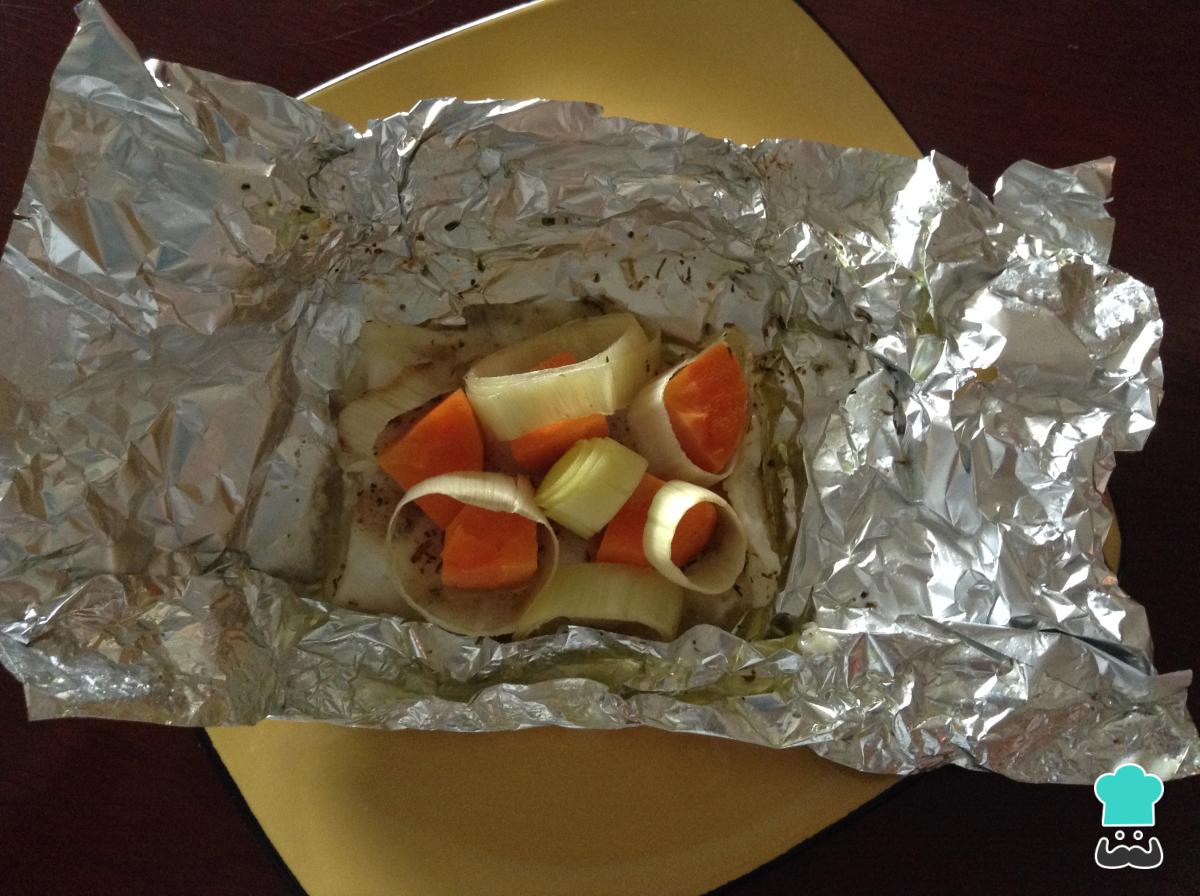 Receta de Papillote de tilapia y vegetales