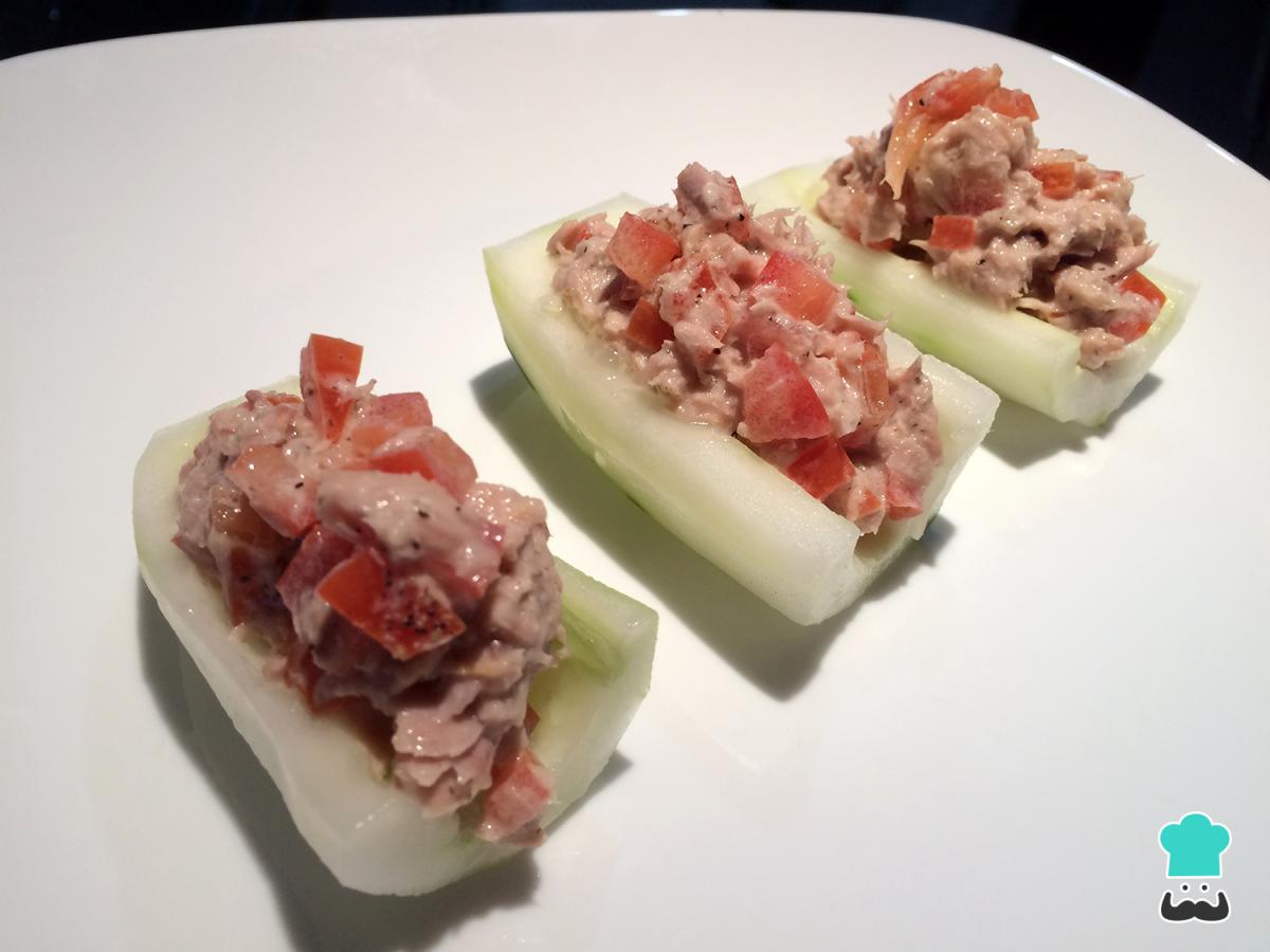 Receta de Pepinos rellenos de atún
