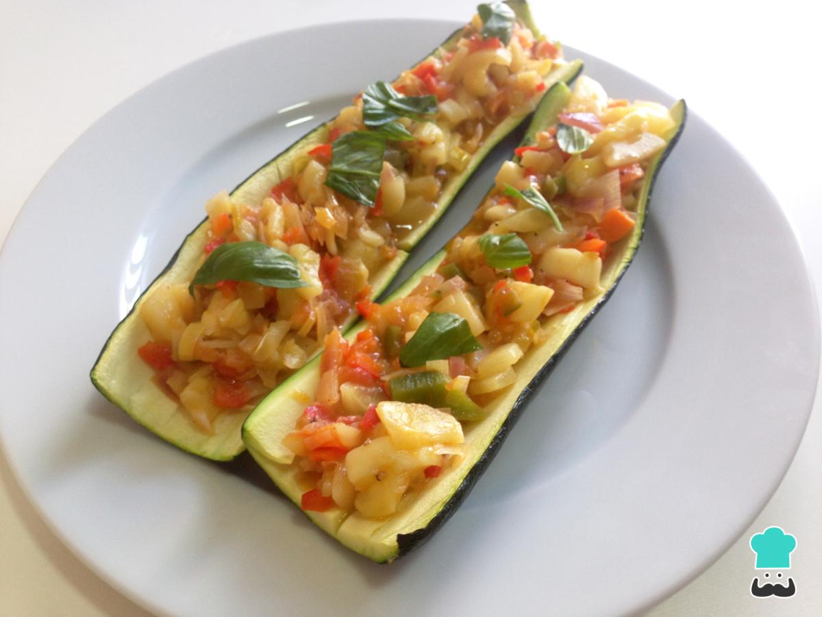 Receta de Calabacines rellenos veganos