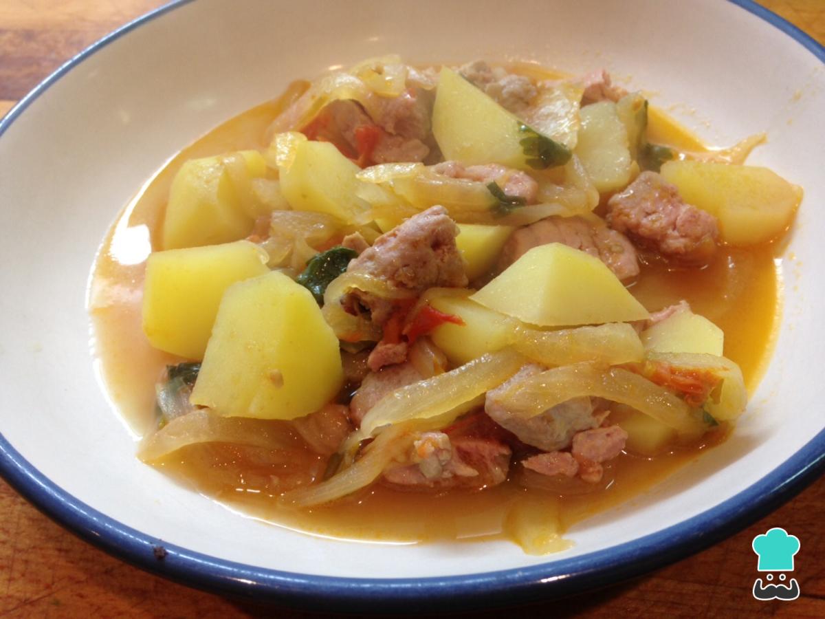 Receta de Guiso de patatas y atún
