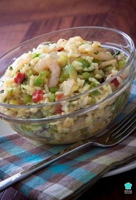 Receta de Ensalada de arroz y camarones al curry