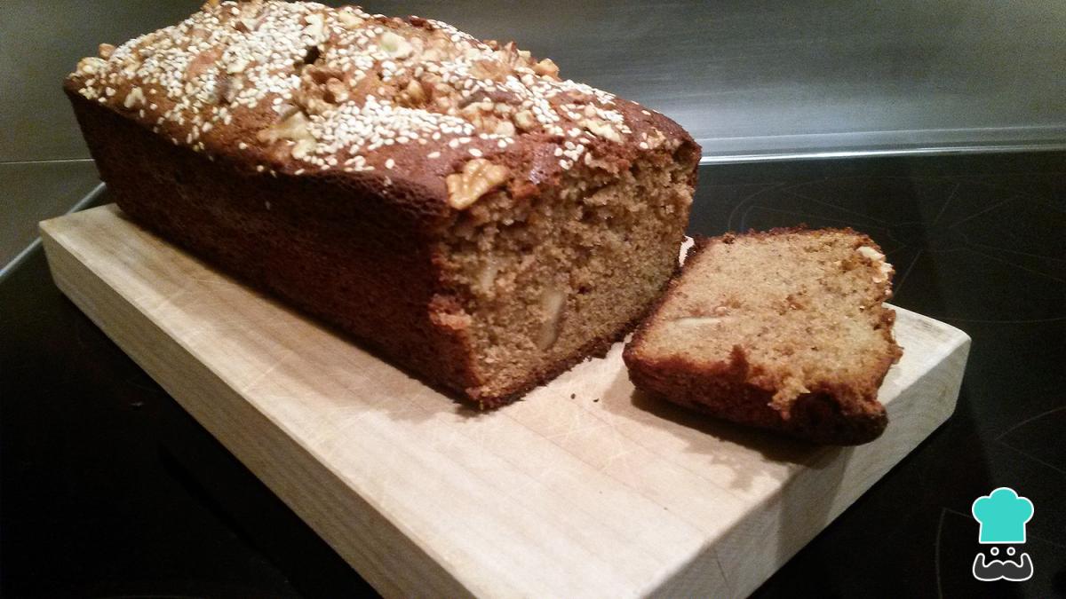 Receta de Bizcocho de plátano y nueces sin gluten