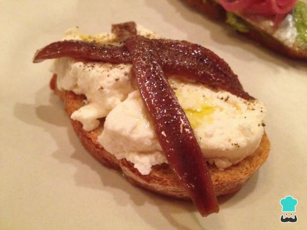 Receta de Montadito de Pimiento con anchoa