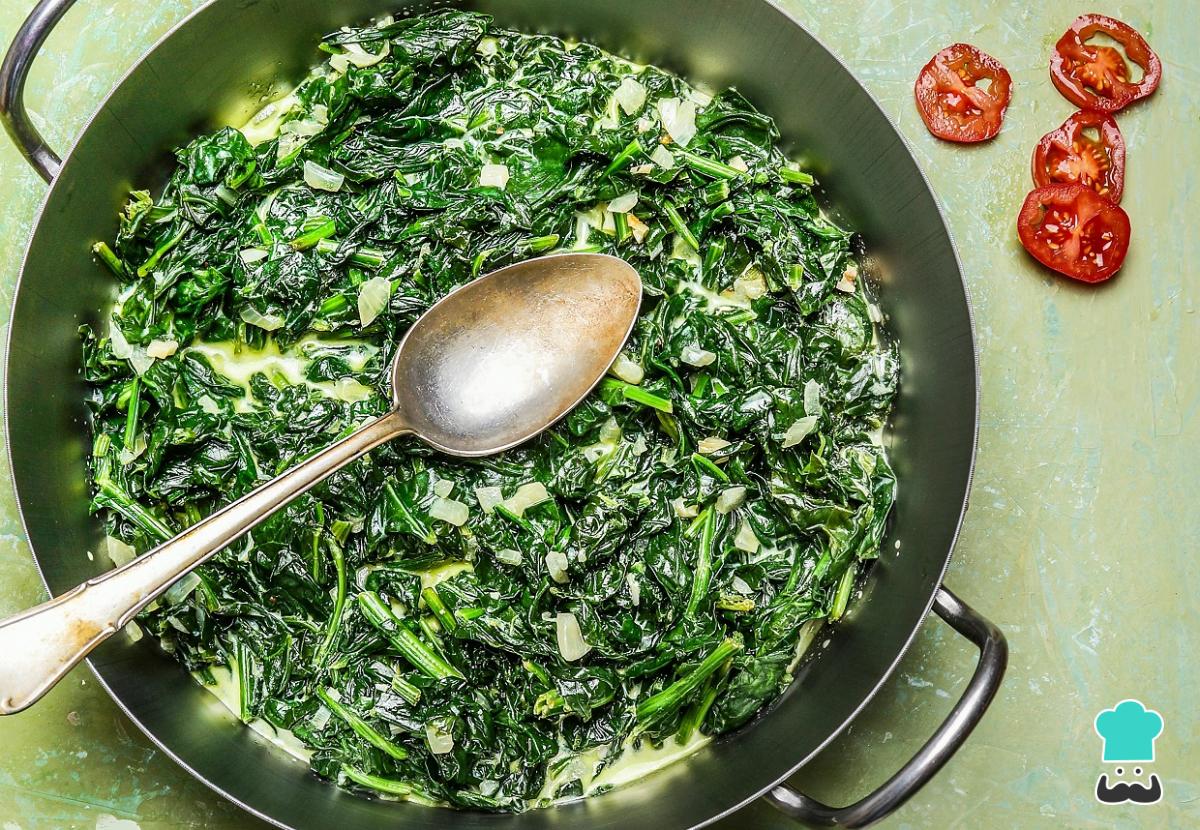 Receta de Espinacas con bechamel