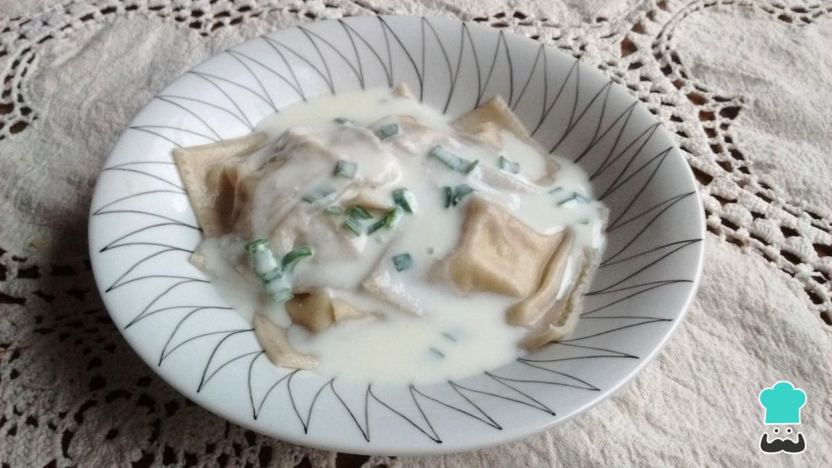 Receta de Ravioles con crema