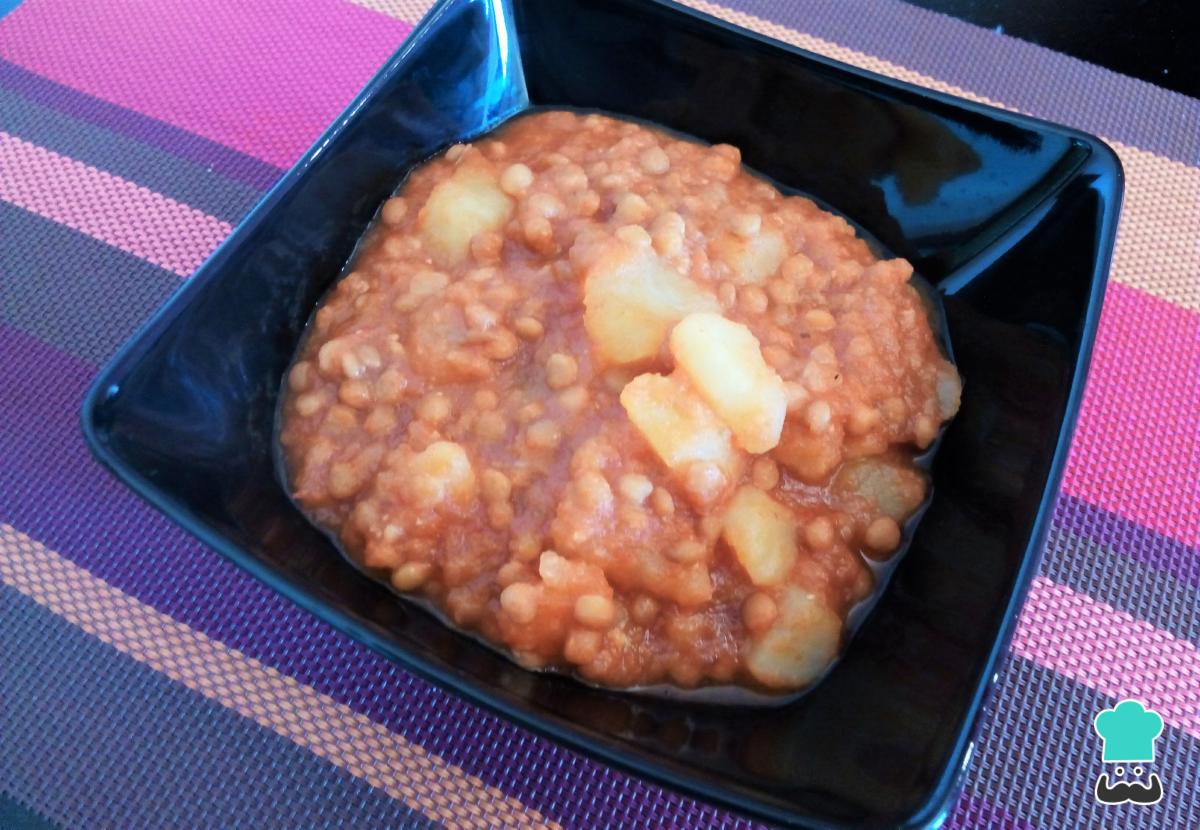 Receta de Lentejas con patatas
