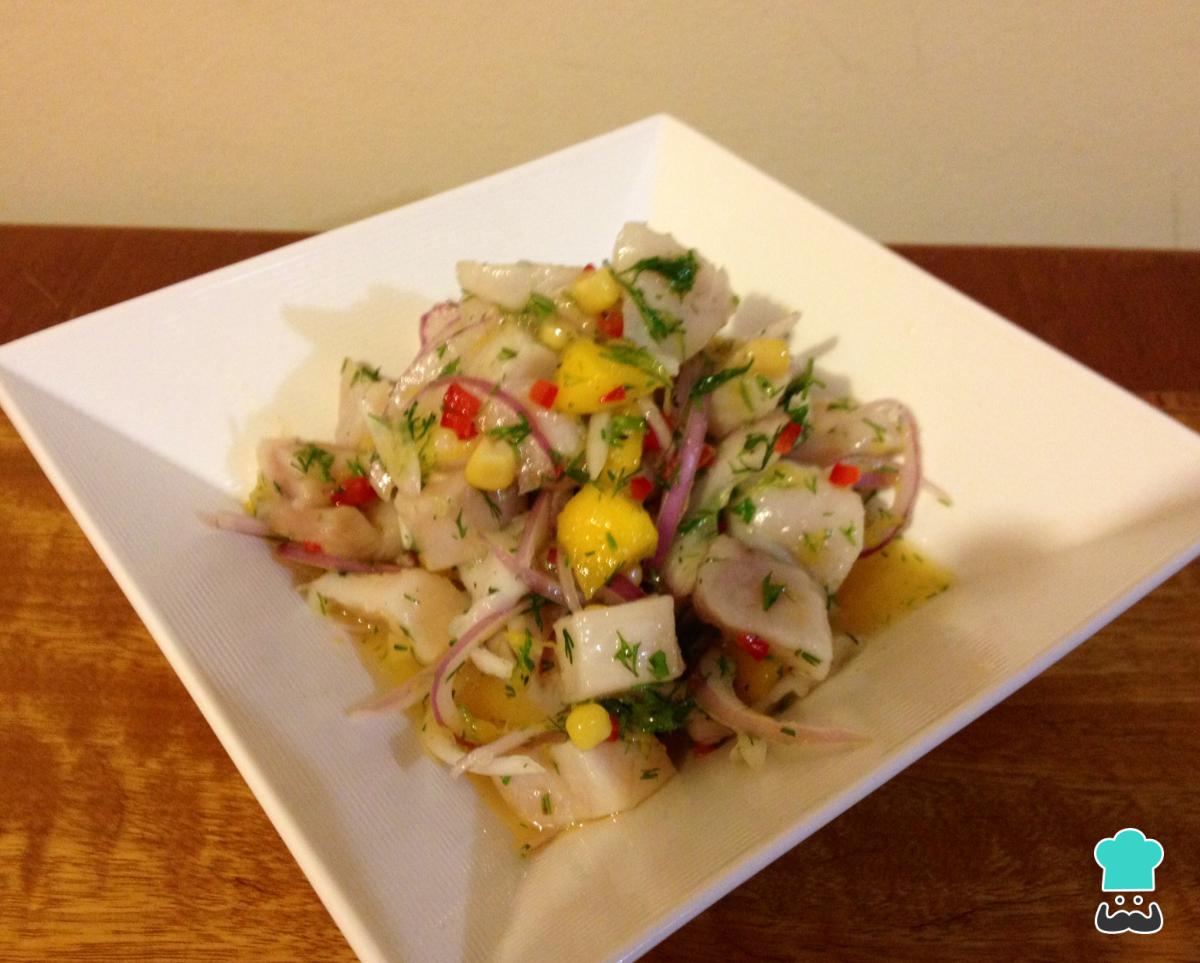 Receta de Ceviche de tilapia con mango