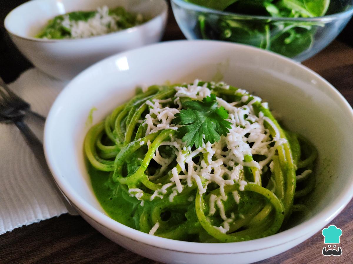 Receta de Espagueti verde sin chile poblano