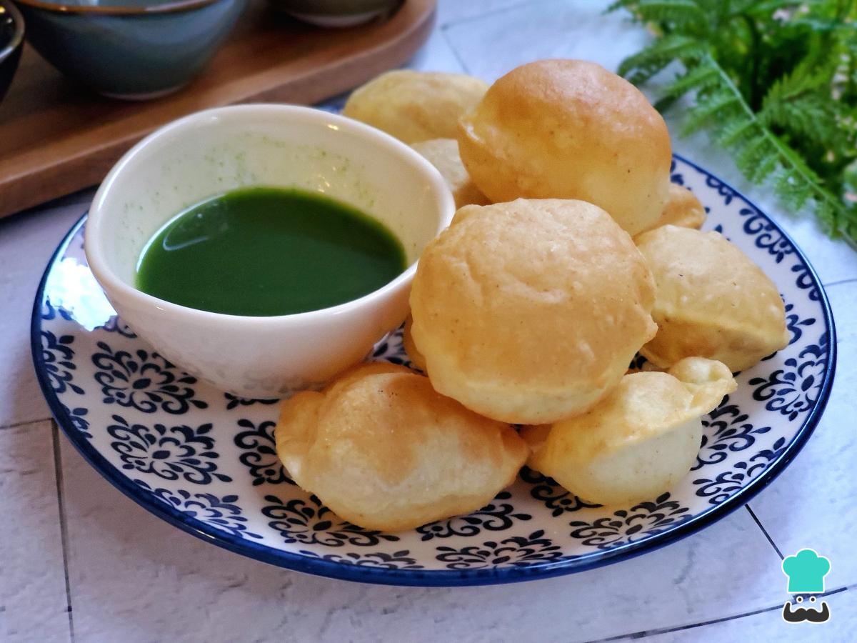 Receta de Pani puri o pan frito indio