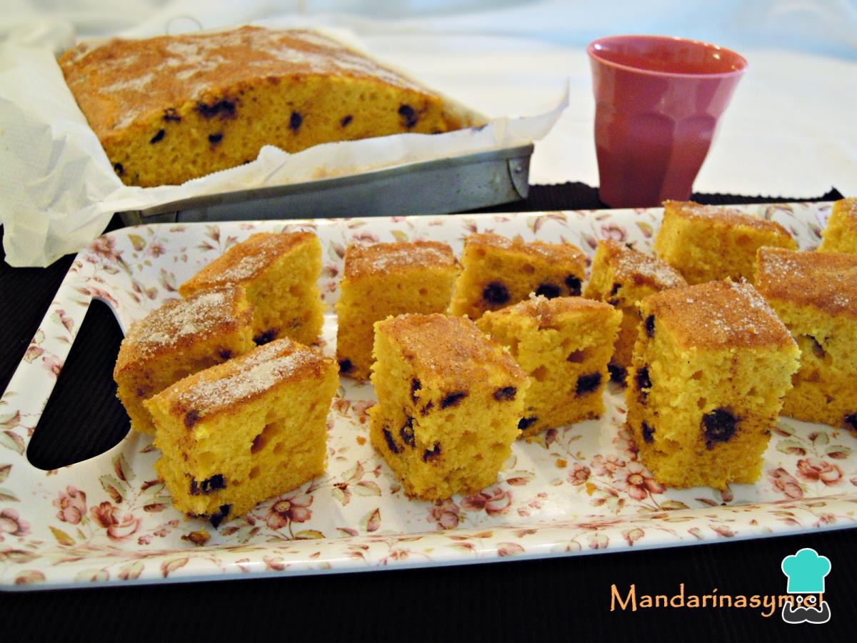 Receta de Coca de calabaza y chips de chocolate