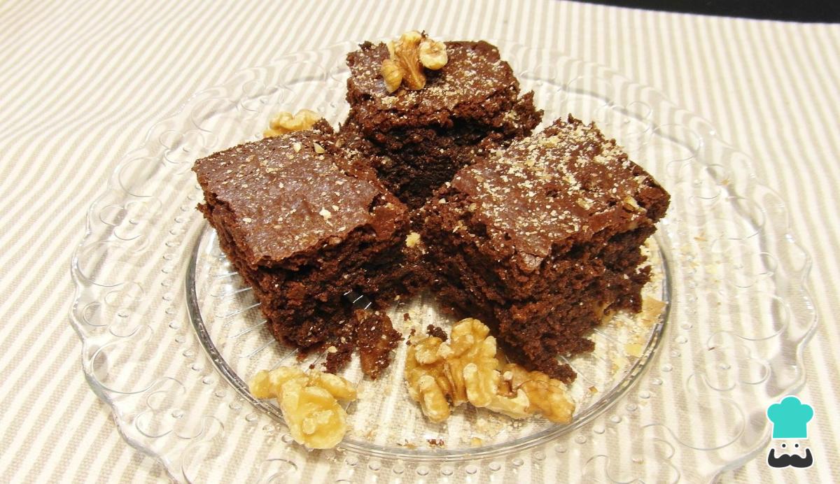 Receta de Brownie de chocolate con nueces