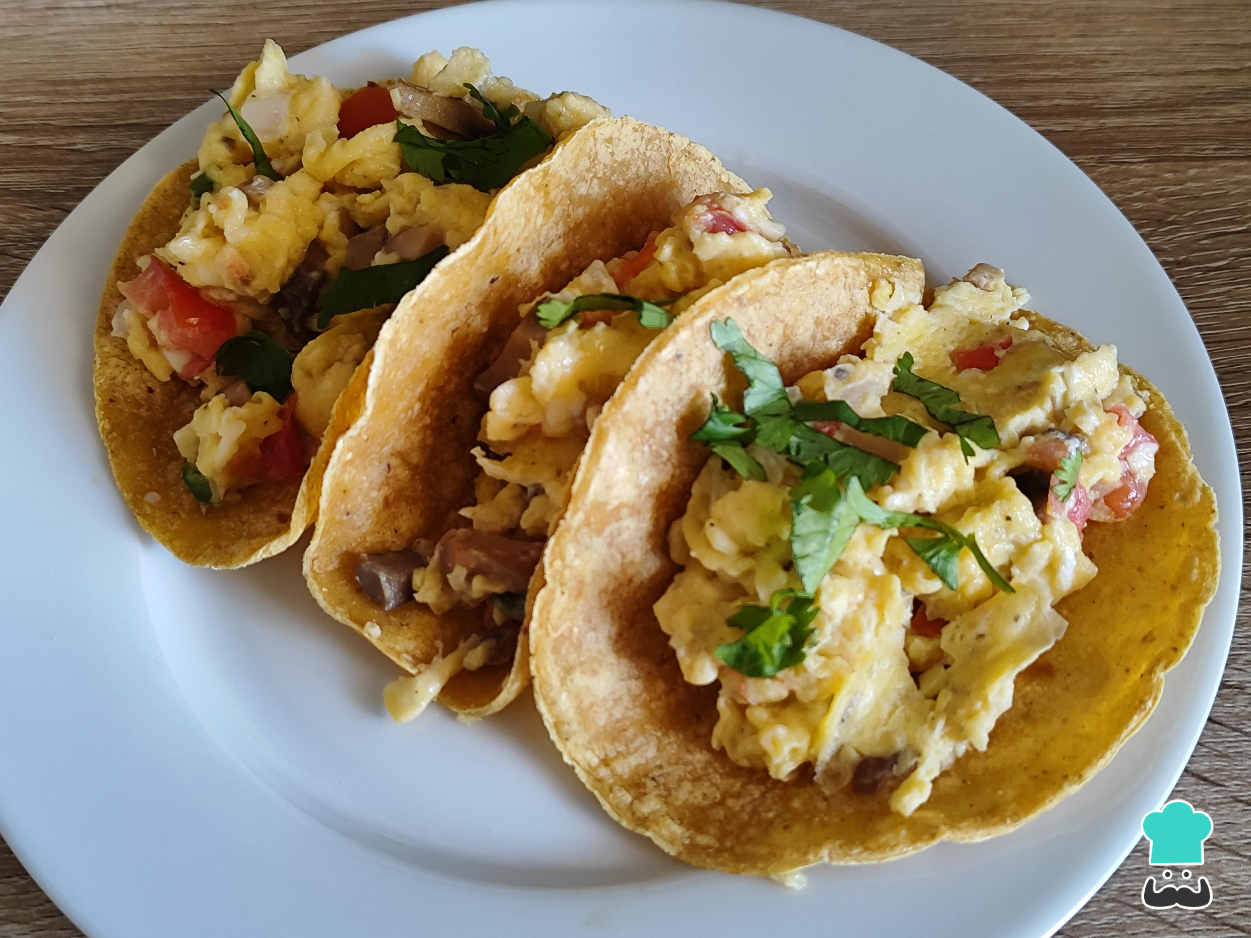 Tacos de huevo Receta FÁCIL