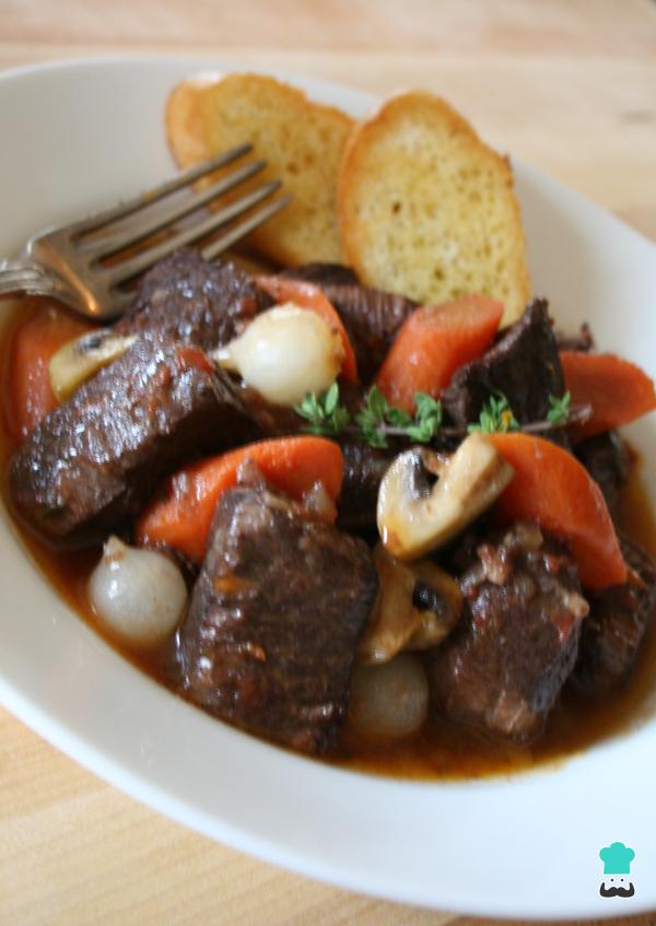 Receta de Buey a la Bourguiñone
