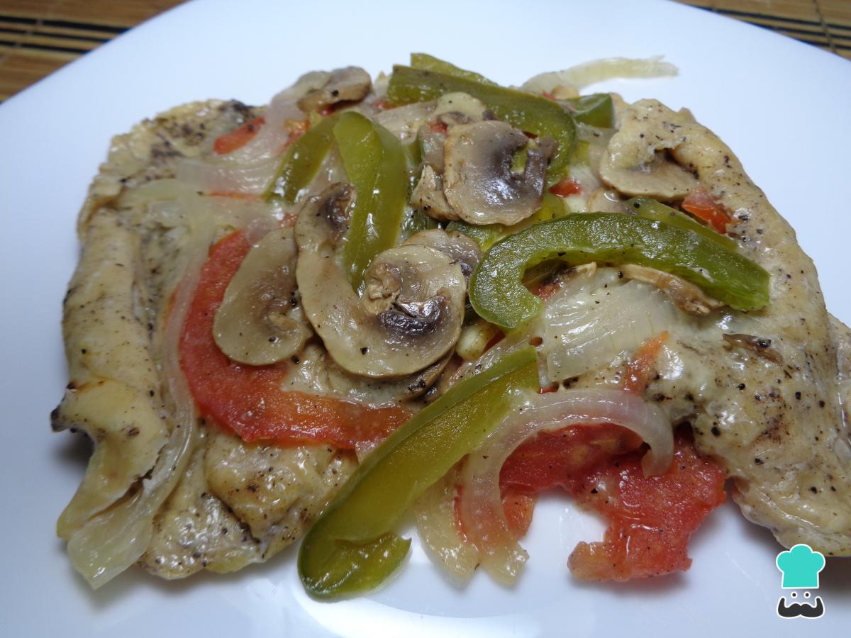 Receta de Pechugas empapeladas con verduras