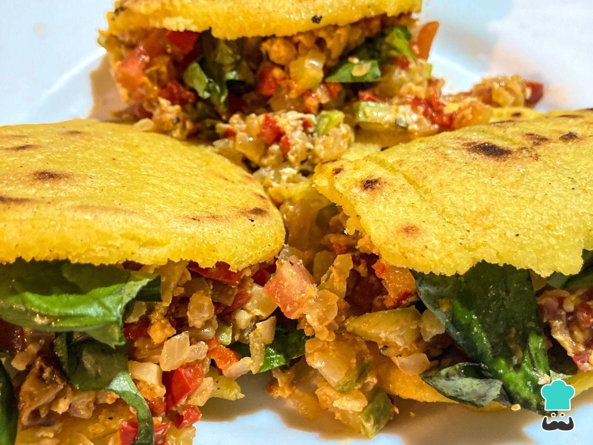 Receta de Arepas vegetarianas