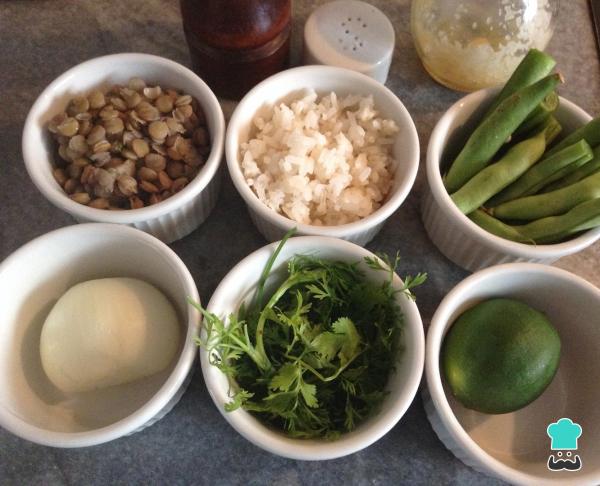 Receta de Ensalada fría de lentejas y arroz - Paso 1