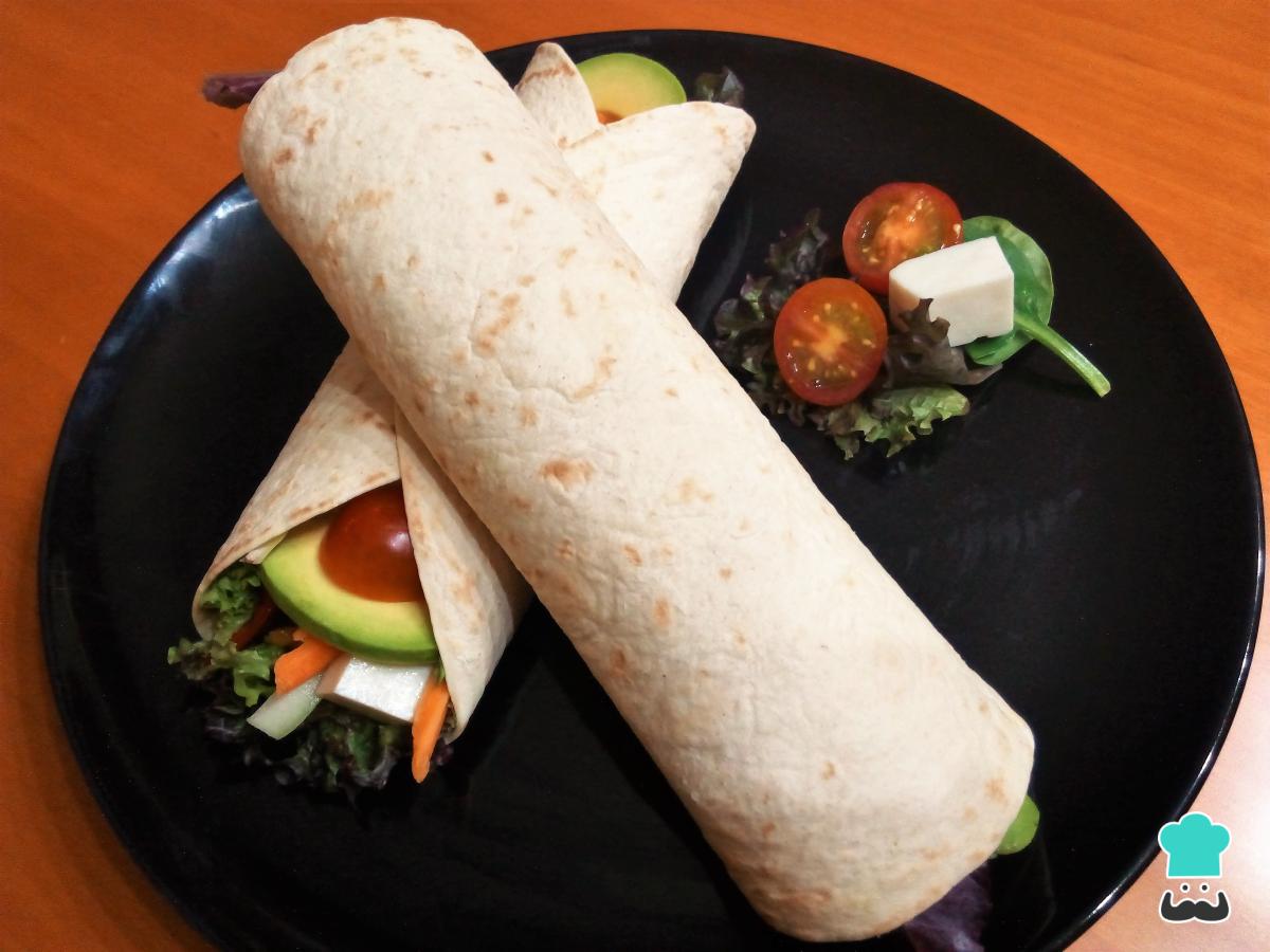 Receta de Fajitas vegetarianas con queso