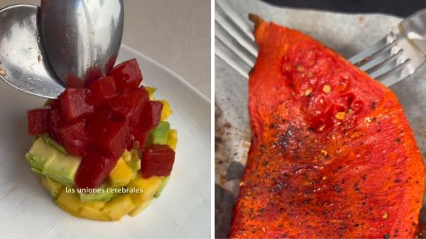 Marta Verona, chef: “Parece un tartar de atún, pero se hace con 3 rodajas de sandía, aceite de sésamo y salsa de soja” - Así consigue Marta Verona una textura sorprendente con una fruta de siempre