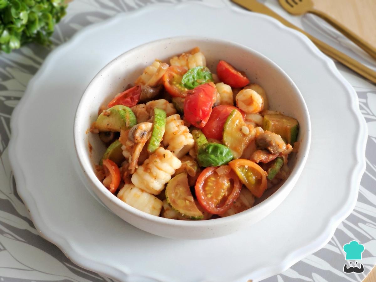 Receta de Ñoquis con verduras