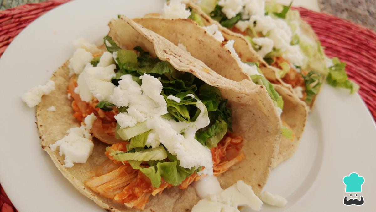 Receta de Tacos de tinga de pollo