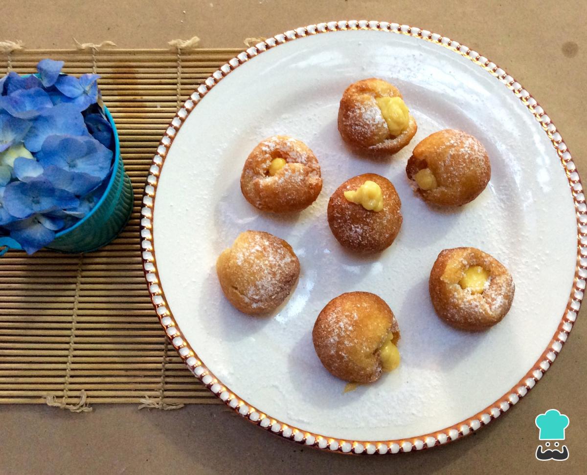 Receta de Buñuelos de viento rellenos de crema pastelera