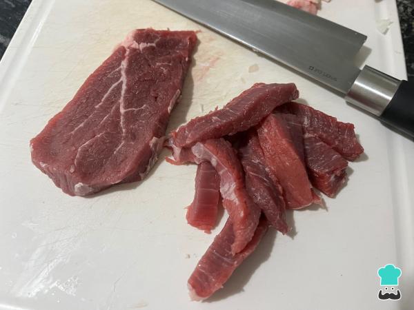 Receta de Lomo strogonoff - Paso 2