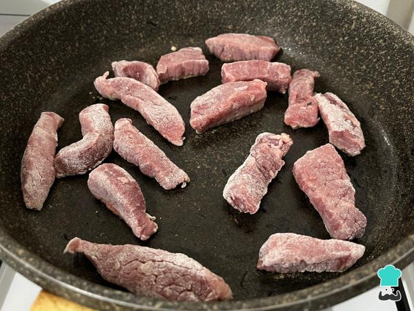 Receta de Lomo strogonoff - Paso 4