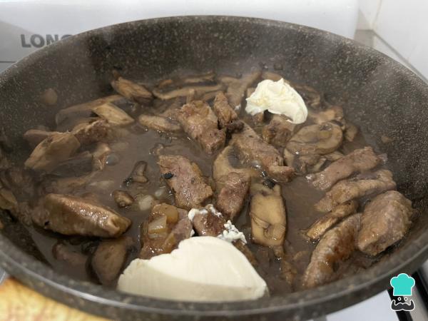 Receta de Lomo strogonoff - Paso 6