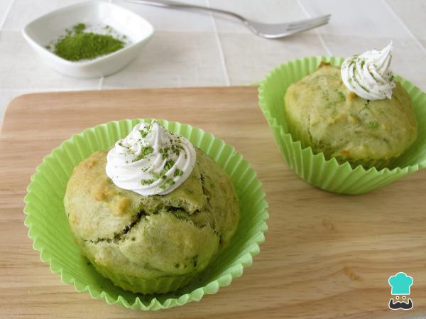 Receta de Cupcakes de té verde matcha