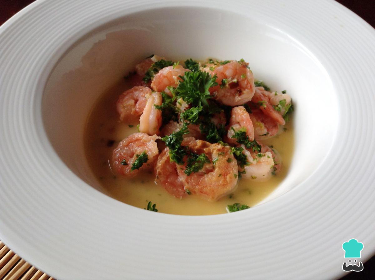 Receta de Camarones al pil pil