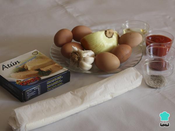 Receta de Empanadas de hojaldre de atún, huevo y tomate - Paso 1