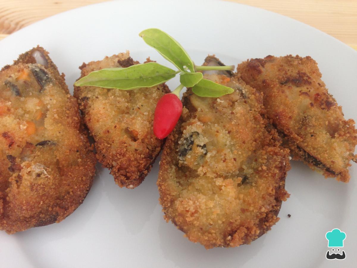 Receta de Mejillones rellenos de gambas