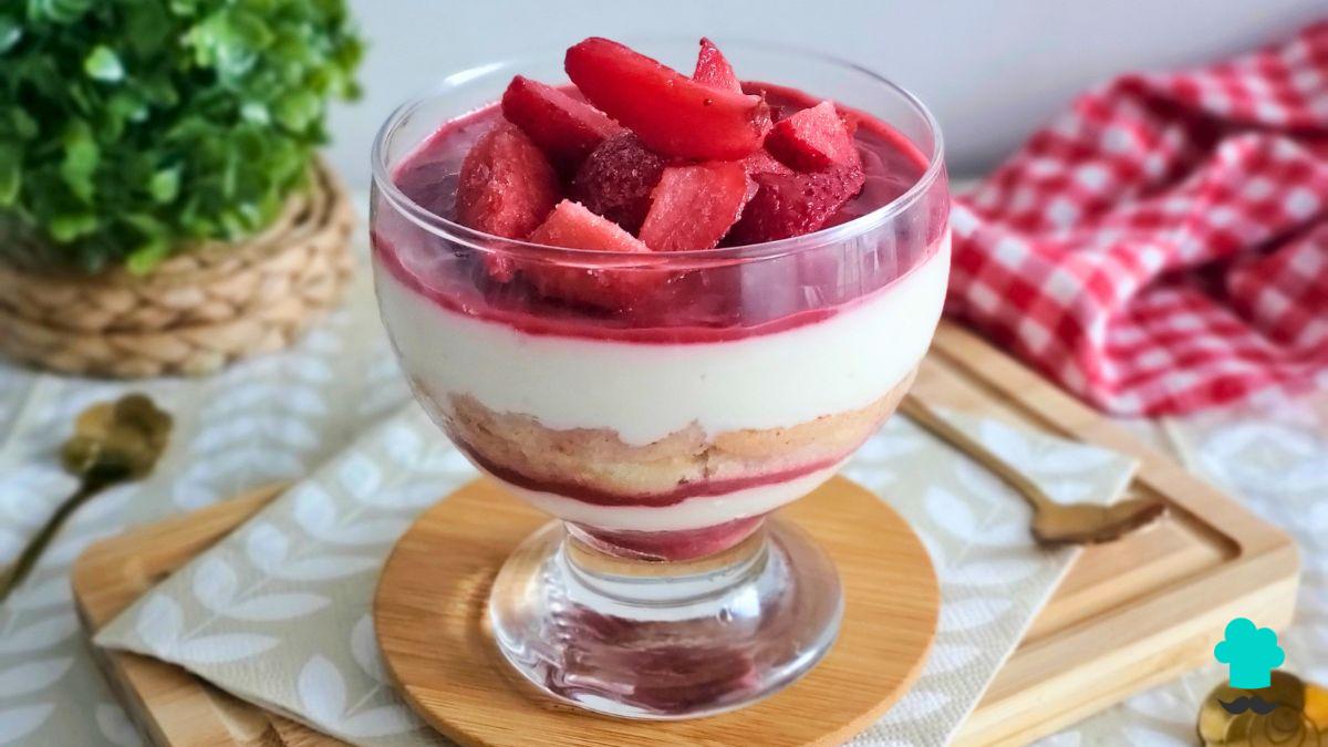 Receta de Tiramisú de fresas en vaso: un postre muy refrescante sin horno