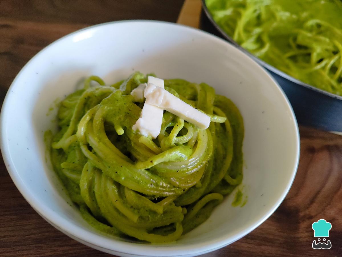Receta de Espagueti verde con Philadelphia
