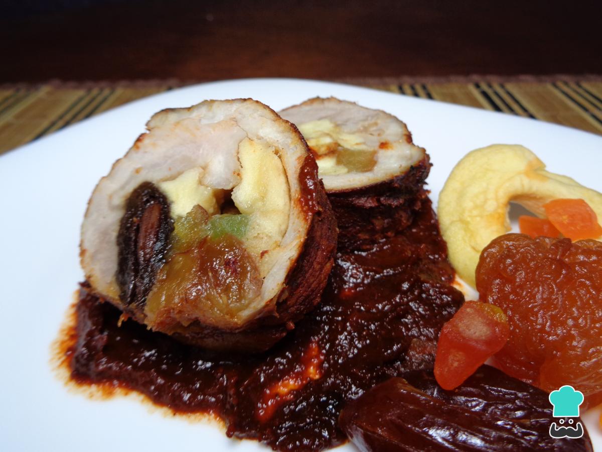 Receta de Lomo relleno enchilado al horno