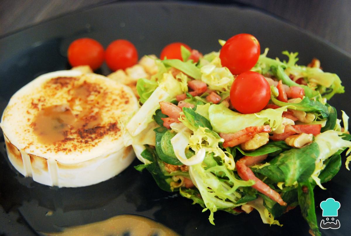 Receta de Ensalada con queso de cabra y bacon