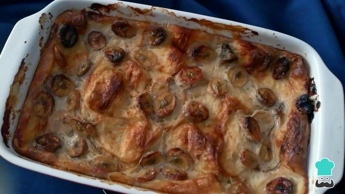 Receta de Pudin de cruasanes o croissants