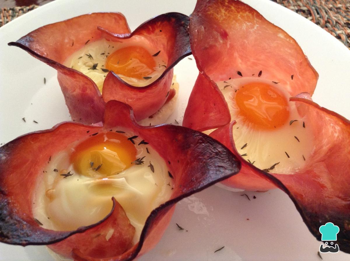 Receta de Cupcakes de jamón y huevo