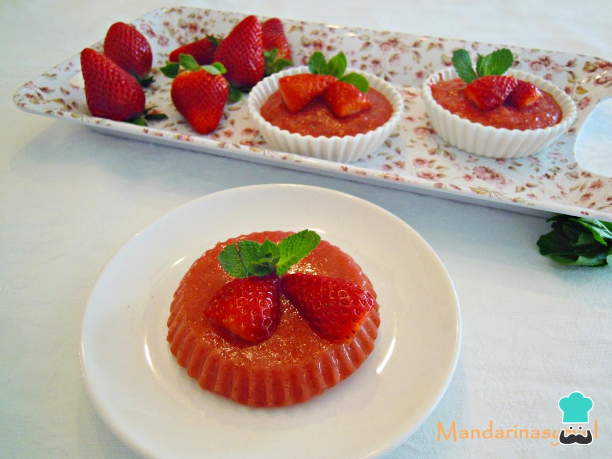 Receta de Postre de fresa sin huevo ni leche