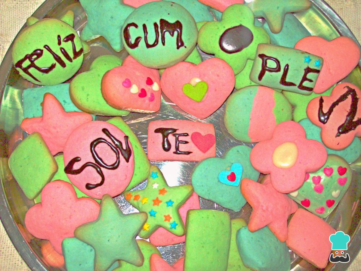 Receta de Galletas de colores para niños