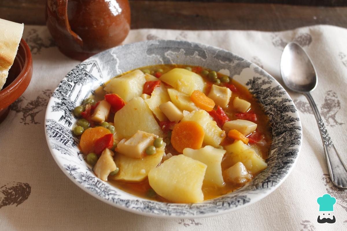 Receta de Papas con choco