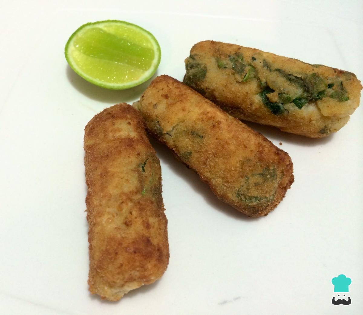 Receta de Croquetas de espinacas y gambas