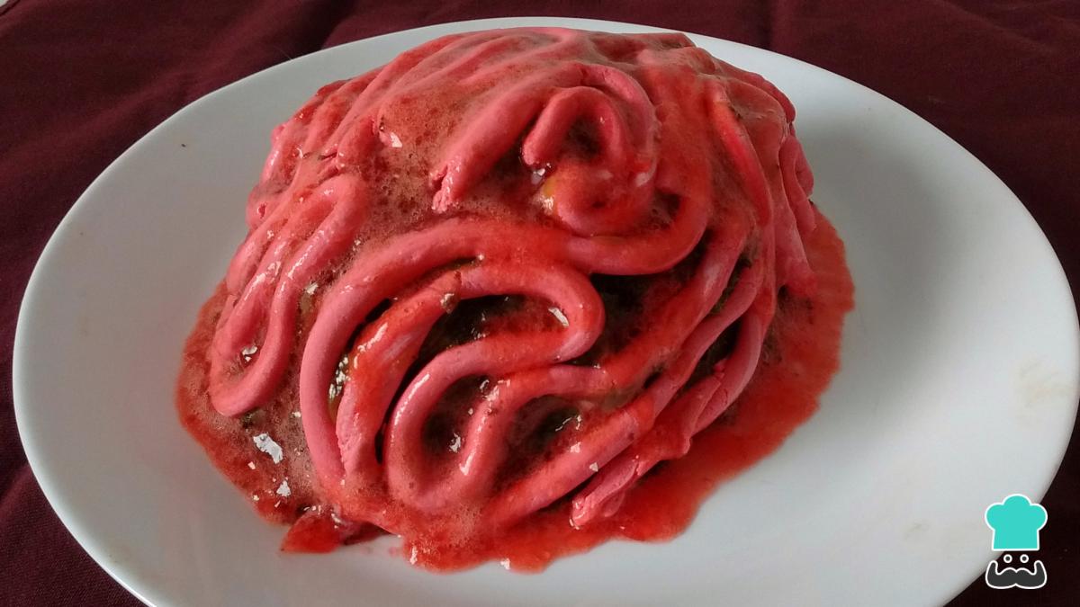 Receta de Tarta cerebro para Halloween