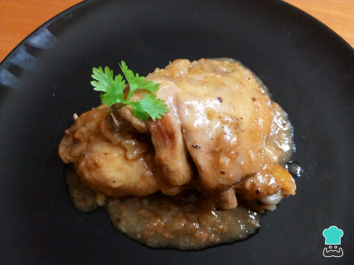 Receta de Pollo a la cerveza con almendras