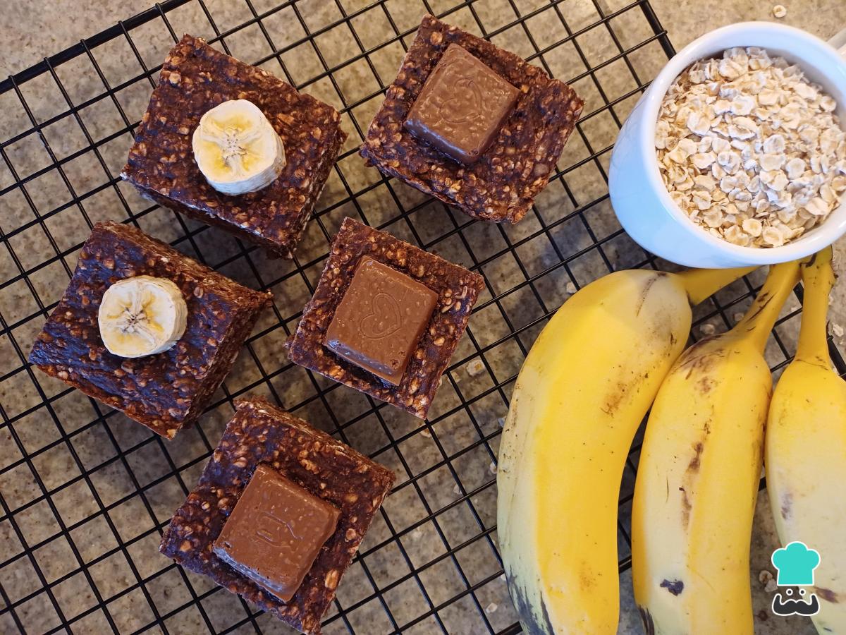 Receta de Brownie de plátano y avena