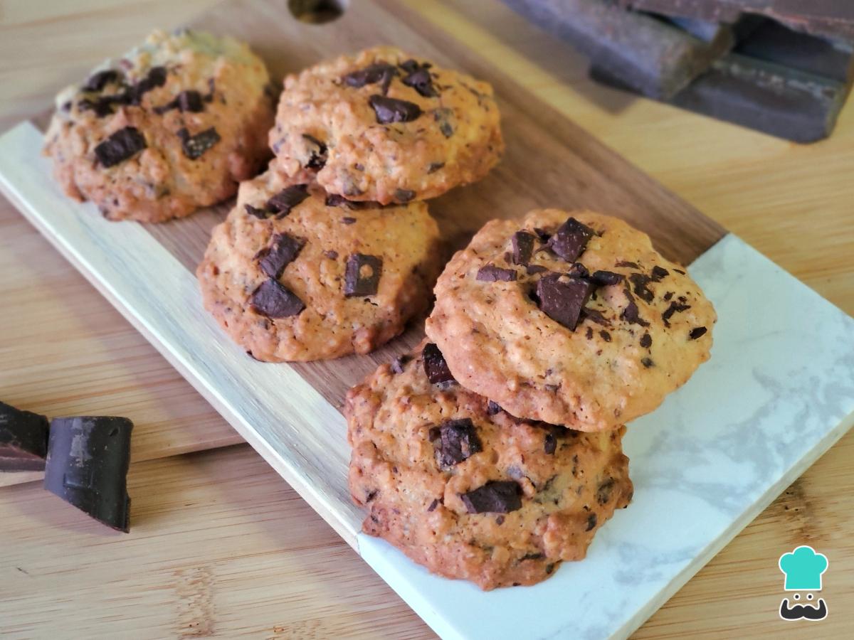 Receta de Galletas de avena y chocolate en airfryer, fáciles y listas en 10 minutos