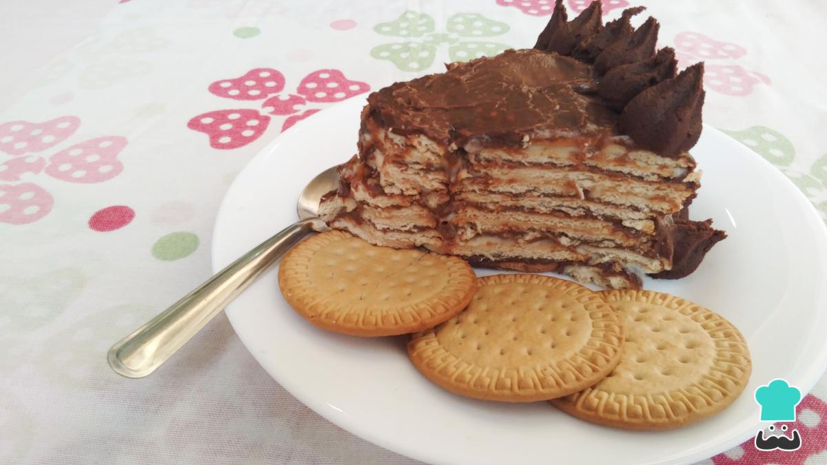 Receta de Torta fría de galleta María casera