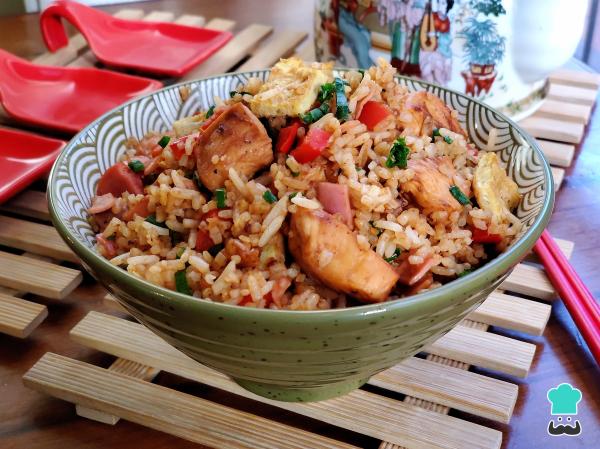 Receta de Arroz chaufa de pollo