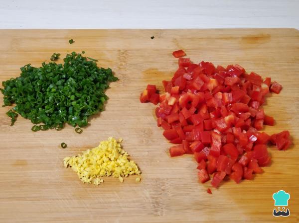 Receta de Arroz chaufa de pollo - Paso 5